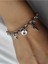 Çiçek ve Deniz Yıldızı Detaylı Harf Zincir Kadın Bileklik 1