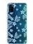Samsung Galaxy M30S Kapak Floral Mavi Tasarımlı Şeffaf Süper Silikon Kılıf 1