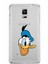 Samsung Galaxy Note 4 Kapak Donald Duck Tasarımlı Şeffaf Süper Silikon Kılıf 1