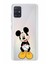 Samsung Galaxy A51 Kapak Mickey Mouse Tasarımlı Şeffaf Süper Silikon Kılıf 1