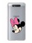 Samsung Galaxy A80 Kapak Minnie Mouse Tasarımlı Şeffaf Süper Silikon Kılıf 1