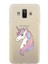 Samsung Galaxy J7 Duo Kapak Unicorn Tasarımlı Şeffaf Süper Silikon Kılıf 1