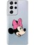 Samsung Galaxy S21 Ultra Kapak Minnie Mouse Tasarımlı Şeffaf Süper Silikon Kılıf 1