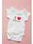 Kite Baby- I Love Mom&dad-Bebek Body Zıbın Çıtçıtlı-Beyaz 1