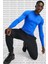 Pro Dri Fit Men's Tight Fit Top Slim Fit Uzun Kollu Sweatshirt Body Sax Mavi 4