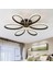Antrasit Papatya Ø60CM 3 Işık Rengi, Kuamndalı LED Tavan Lambası,oval Avize,modern Aydınlatma,dekoratif Işık 1