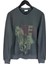 Erkek Antrasit Bisiklet Yaka Baskılı Sweatshirt 1