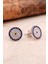 Rodyumlu Gümüş 11 mm Göz Küpe 6861 1