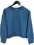 Kadın Petrol Mavisi Bisiklet Yaka Sweatshirt 1