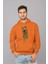 Scooby Doo Baskılı Turuncu Kalın Kumaş Unisex Sweatshirt Hoodie 1