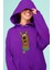 Scooby Doo Baskılı Mor 3 Kalın Kumaş Unisex Sweatshirt Hoodie 1