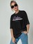 Lütfen Boş Yapmayı Kes Yazılı Yüksek Kaliteli Oversize Unisex Siyah T-Shirt 3