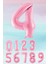 Pembe Rakam Balonlar 75CM Dev Uçan Sayı Balon 1