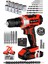 Tekno Trust Darbeli 58 Vf 5 Ah Çelik Şanzıman Bakır Sargılı Çift Akülü Şarjlı Matkap Vidalama 24 Parça 2 Yıl Uç 1