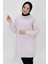 30644 Iki Ip Kumaş Basic Tunik Sweatshirt 3