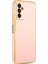 Samsung Galaxy M23 Kılıf Kenarları Gold Kamera Korumalı Renkli Pastel Silikon Rose Gold Bark 1