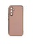 Samsung Galaxy A34 Kılıf Kenarları Gold Kamera Korumalı Renkli Pastel Silikon Rose Gold Bark 1