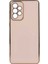 Samsung Galaxy A73 Kılıf Kenarları Gold Kamera Korumalı Renkli Pastel Silikon Rose Gold Bark 1