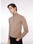 Fermuarlı Yaka Slim Fit Kahve Erkek Kazak WM63_ZMG9 2