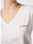 V Yaka Düz Beyaz Kadın T-Shirt 242 Lcf 242018 Loles Beyaz 4