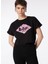 O Yaka Baskılı Siyah Kadın T-Shirt 242 Lcf 242015 Lorı Siyah 1