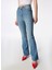 Yüksek Bel Ispanyol Paça Flare Açık Mavi Kadın Denim Pantolon 242 Lcf 121014 Luna Blue Lıght 2