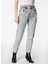 Yüksek Bel Geniş Paça Mom Fit Koyu Lacivert Kadın Denim Pantolon 242 Lcf 121018 Marlyn Lıght Acıd 2