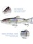 Küçük 383 Tarzı 2 Bölüm Planör Yem Çok Eklemli Balıkçılık Cazibesi Tuzlu Su Balıkçılığı Için Li Swimbait Cazibesi Bölüm Swimbait Hardlure (Yurt Dışından) 4