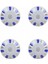 Mavi Yaldız Çay Tabağı 11CM 4 Lü 04POR005232 1