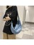 Lacivert Tarzı Rahat Sadelik Büyük Omuz Çantaları Kadın Kanvas Yüksek Kapasiteli Alışveriş Çantası Çapraz Vücut Denim Çanta Kadın Messenger Çanta (Yurt Dışından) 4