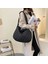 Siyah Stil Kadın Kış Çanta Çantalar Uzay Pedi Pamuk Crossbody Çanta Kadın Saf Renk Kapitone Büyük Crossbody Çanta (Yurt Dışından) 3
