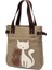 Yeşil Stil Ranhuang Kadın Kanvas Çanta Sevimli Kedi Tote Çanta Bayan Rahat Çanta Omuz Çantaları Kadın Moda Çanta Bolsas Feminina (Yurt Dışından) 4