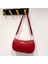 Kırmızı-2 Tarzı Gle Omuz Messenger Çanta Zinciri Basit Crossbody Çanta Yeni Moda Lingge Kabuk Çanta Kontrast Renk Kadın Çanta (Yurt Dışından) 1