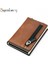 Kahverengi YMS075 Stili Bycobecy Rfid Akıllı Cüzdan Kredi Kartı Tutucu Metal Ince Ince Erkek Cüzdan Pass Gizli Pop Up Minimalist Cüzdan Küçük Bozuk Para Cüzdanı (Yurt Dışından) 2