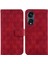Telefon Kılıfı Için Oppo Oppo 8t 5g Kickstand Çift 8 Kabartmalı Pu Deri Kart (Yurt Dışından) 1