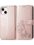 Iphone 14 Için Kılıf Artı Kapak Kapak Kısa Kayış Deri Kılıf Zarif Dört (Yurt Dışından) 1