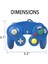 USB Şeffaf Mavi Kablolu Nintendo Ngc Oyun Denetleyicisi Gamecubes Denetleyicisi USB El Joystick (Yurt Dışından) 3