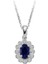 Pırlanta ve Oval Safir Taşlı Anturaj Kolye 0417P0023 1