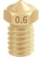 0.6mm E3D V5/v6 Pirinç Nozzle - 1.75MM 1