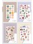 10 Sayfa Çiçek ve Vintage Sticker Set-Planner Ajanda Bullet Journal Için Uygun Set 3