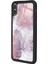 Apple iPhone Xs Max Uyumlu Fuşya Mermer Tasarımlı Glossy Telefon Kılıfı 3