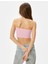 Basic Crop Atlet Ince Askılı Ribanalı Pamuklu Slim Fit 4