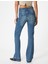 Nervürlü Ispanyol Paça Kot Pantolon Dar Kesim Cepli - Victoria Slim Flare Jeans 4