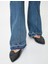 Nervürlü Ispanyol Paça Kot Pantolon Dar Kesim Cepli - Victoria Slim Flare Jeans 5