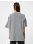 Oversize Tişört Soluk Efektli Kısa Kollu Bisiklet Yaka Pamuklu 4