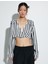 Kapşonlu Crop Bluz V Yaka 3