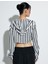 Kapşonlu Crop Bluz V Yaka 4