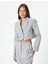 Crop Blazer Ceket Tek Düğmeli Cep Detaylı 3