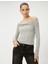 Omzu Açık Tişört Uzun Kollu Fiyonk Detaylı Askı Detaylı Viskoz Kumaş 1