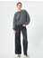 Bisiklet Yaka Sweatshirt Soluk Efektli Standart Kesim 1